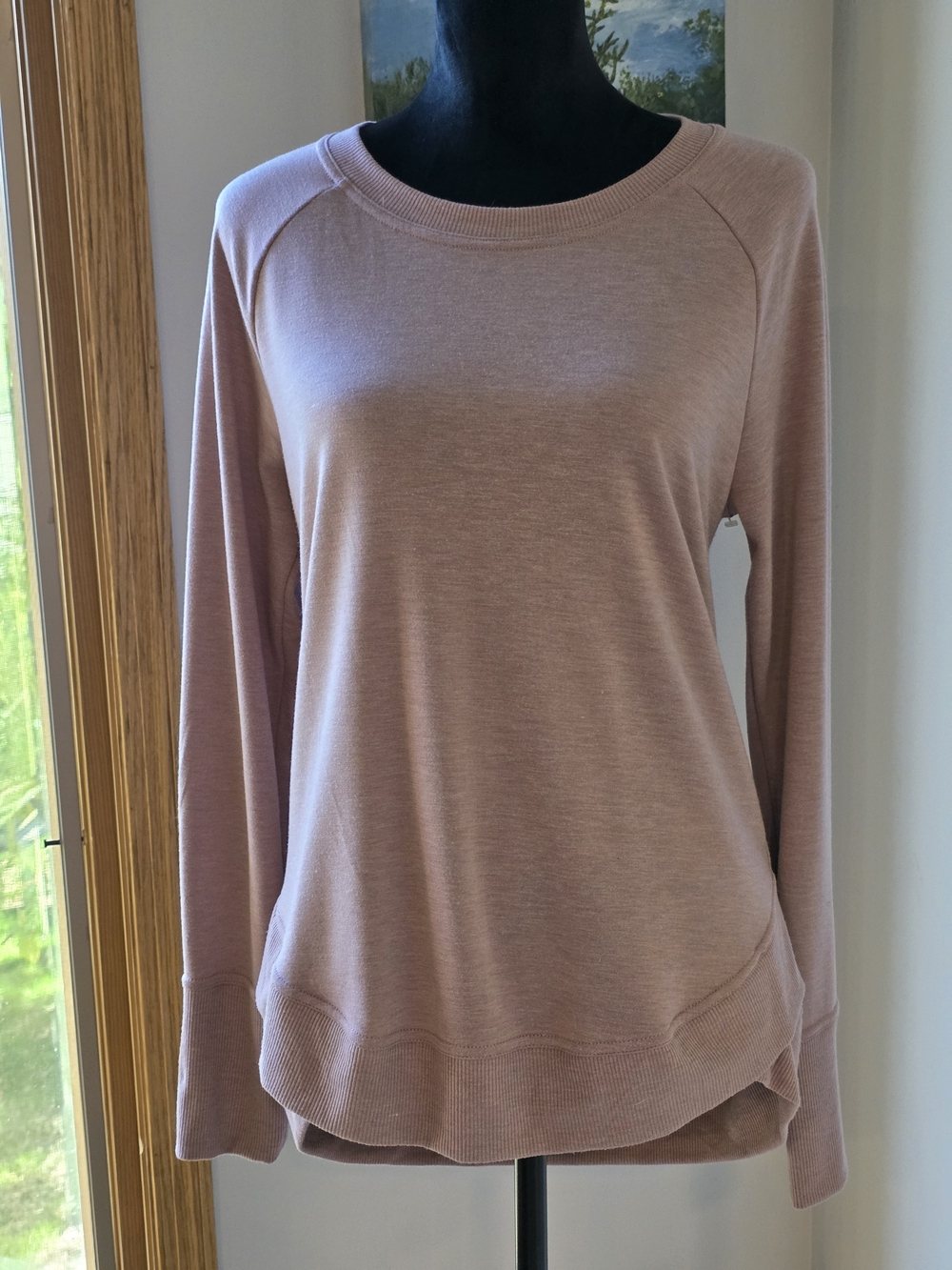 The Balance Collection- Light Crewneck Pullover In Dusty Pink- Size Medium